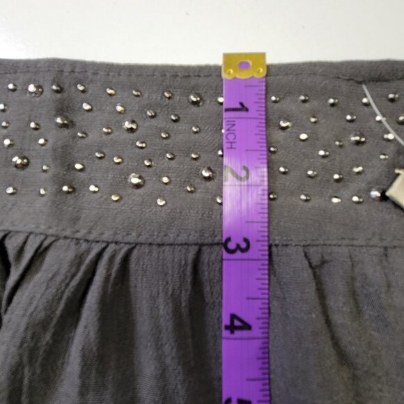 Grey Pants Elastic Waist Sheer Light Wide Leg Sequins - NEW! - Picture 11 of 13